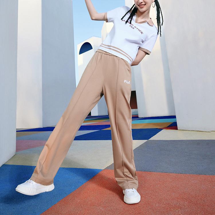 

FILA Letter Stripe Pullover Polo Shirt Women tops White F11W329114A-WT S