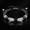 New Trend Double Leopard Head Handmade Tiger's-eye Bracelets  Accessories Handmade Men's Jewelry Pulseras Homme