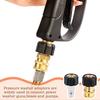 Pressure Washer Adapter Set M22 14mm to 3/8 Inch Quick Connect Coupler Kit Brass Fits Hose Pump Thread Conversion