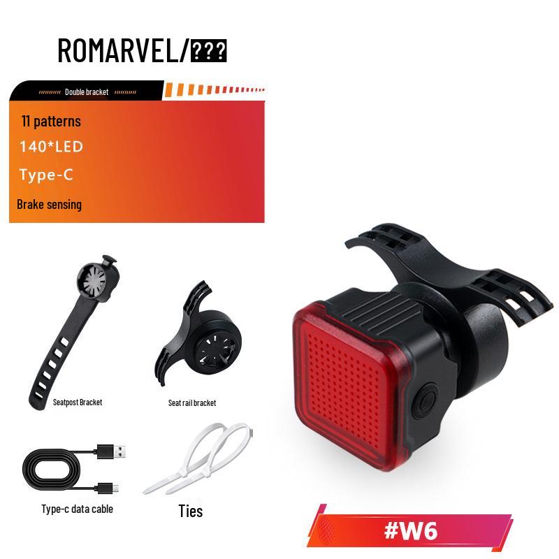 Smart Bicycle Taillight with Emoji Feature: Induction Brake and Safety Warning for Night Riding