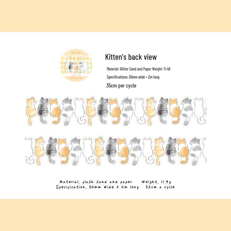 

Momo Glitters Кіт Гашапон Нерегулярний Ваші Скотч - Милий Декор Ручної Роботи для Журналів та DIY Колажів