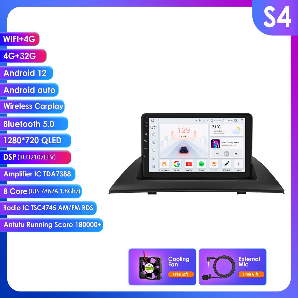 

Hizpo Carplay 4G 7862 AI Интеллектуальные системы Android 13 Автомагнитола для BMW X3 E83 2004-2012 Мультимедийный видеоплеер GPS 2din Интеллектуальная автомагнитола RDS S4 8Core 4G 32G