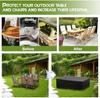 GROOFOO Patio Furniture Cover 150x90x80cm 420D Oxford Waterproof UV Resistant Black