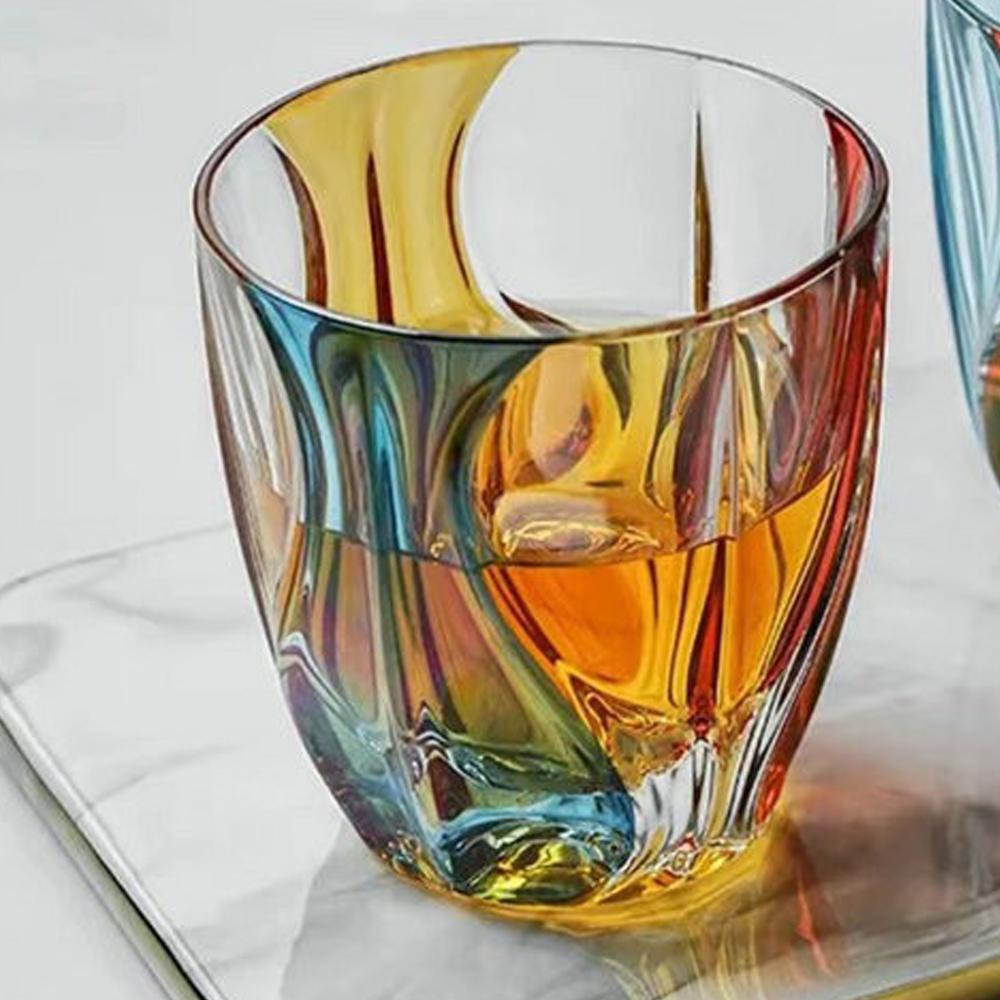 Crystal Stained Glass Wine Set Hand-painted Fashion Wine Glasses Painted Whiskey Glasses