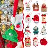 Kawaii Christmas Plush Keychain Christmas Tree Deer Hanging Ornaments Christmas Gift Schoolbag Keychain Bag Pendant Kids Gift