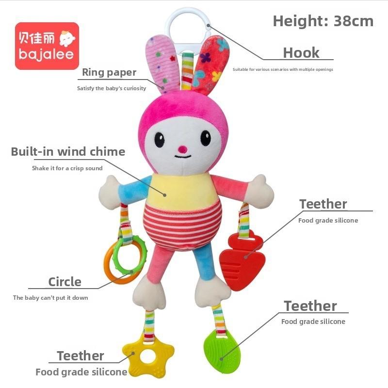 Baby Plush Baby Car Seat Toys With Hanging Animal Designs For Infants And Toddlers