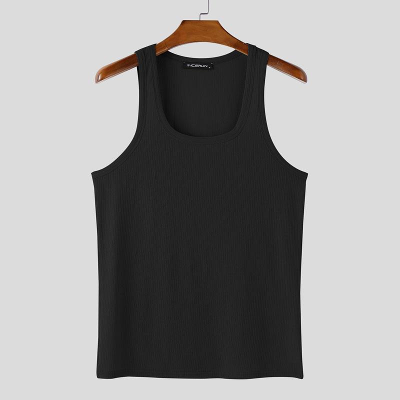 

INCERUN Men Summer Strap Sleeveless Texture Casual Tank Tops Undershirts 3XL