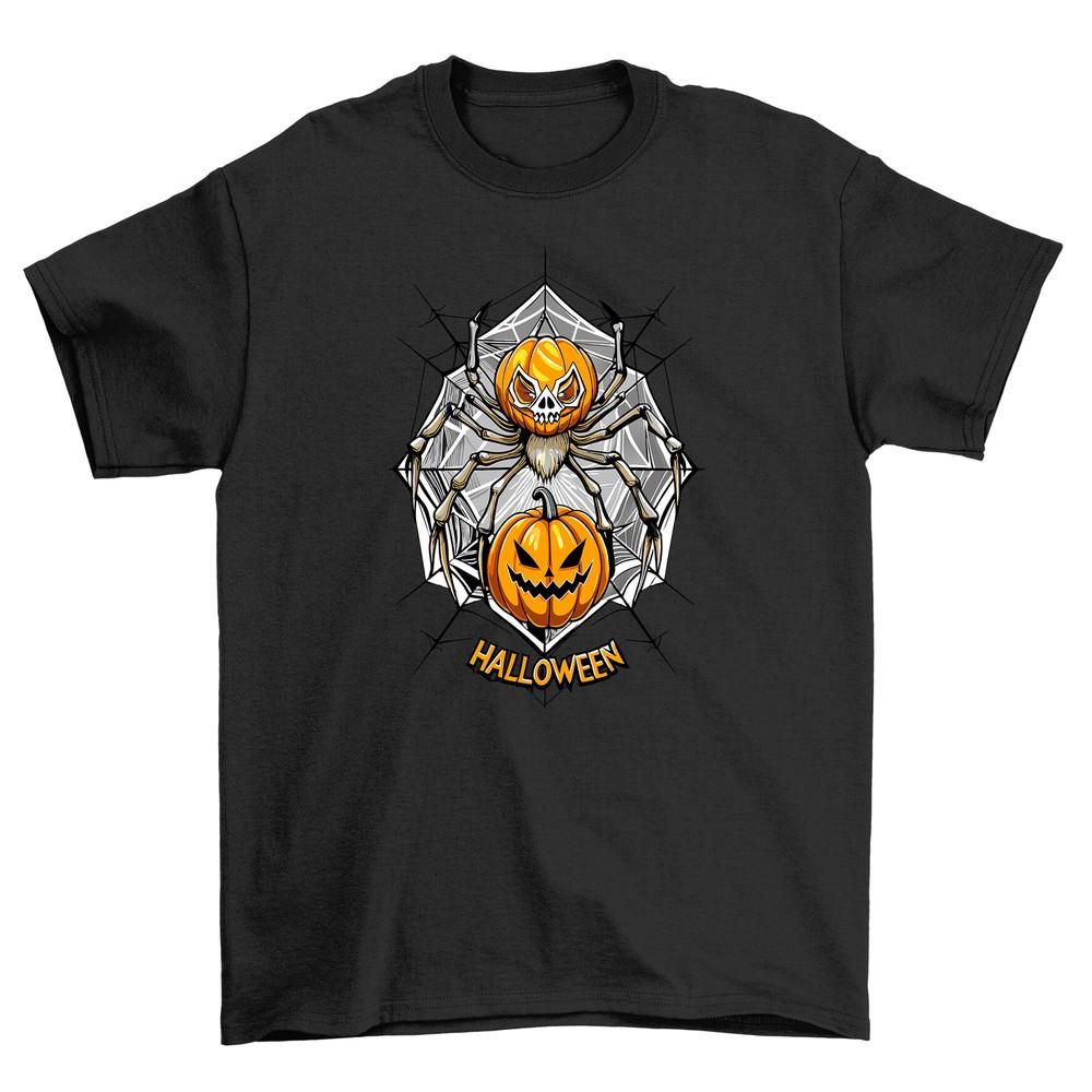 Halloween_293 Spider and Pumpkin T-shirt - Creep It Real In Style! Funny Unisex