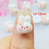 20 Pcs New 14*13Mm Cute Cartoon Bright Surface Little Rabbit Resin Scrapbook Diy Jewelry Wedding Hairpin Decorate Accessorie A51