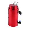 Universal Aluminum Car Auto Oil Catch Tank Breather Can Reservoir Red Round 10 & 15mm Fittings