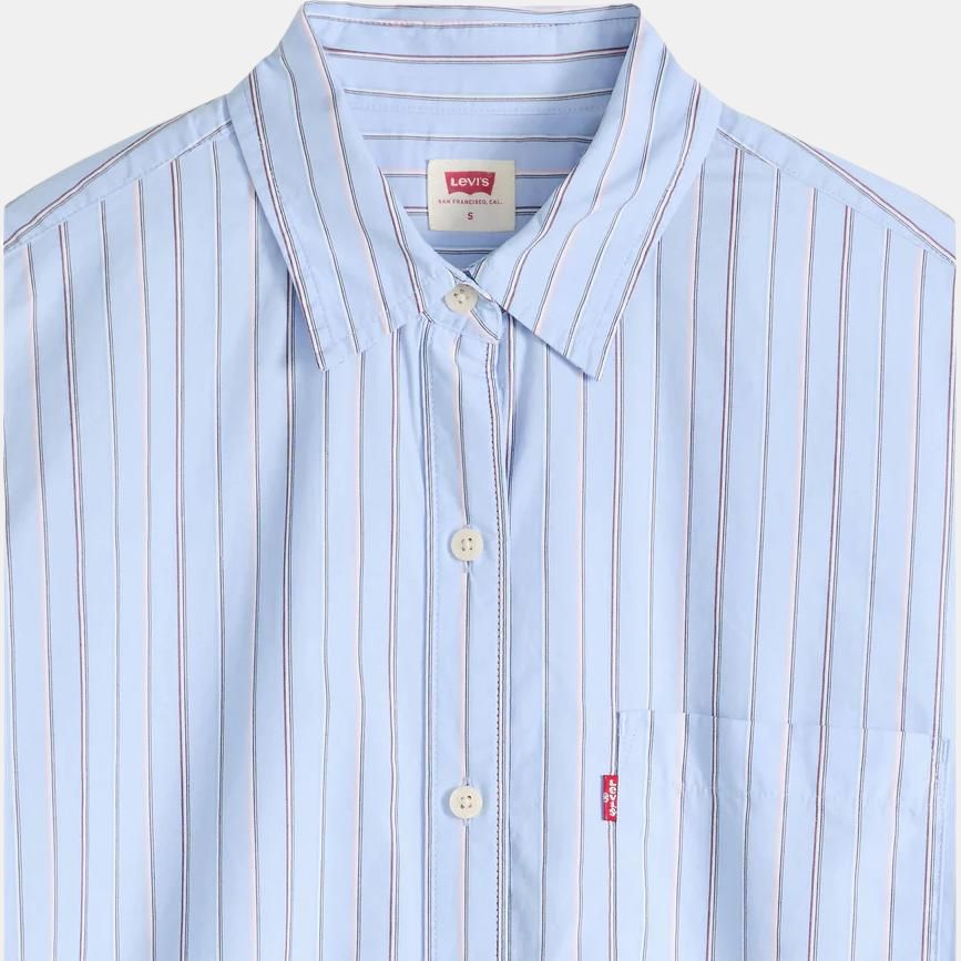 Levis Wygodna Wszechstronna Modna Codzienna Luźna Koszula z Długim Rękawem Damskie topy 001HM-0014