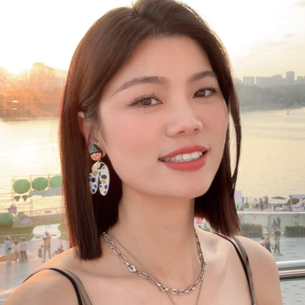 Dots Cartoon Indian Earrings Acrylic Y2K Pendientes Earrings Colourful Dangle Earrings  Women