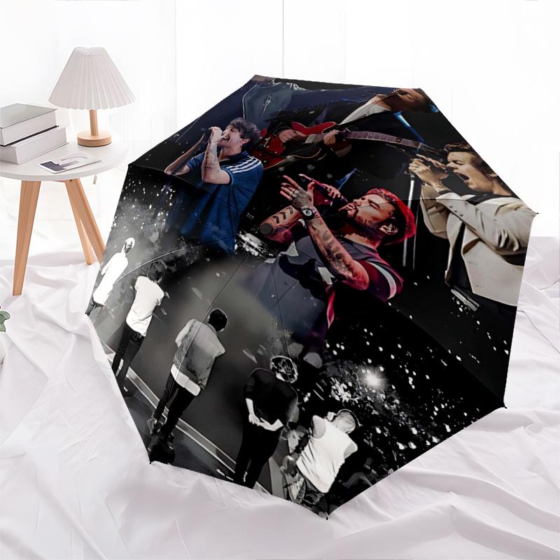 

1pc Stage Elevation Durable Cartoon Folding Umbrella, Portable 3-Fold Compact Umbrella for Men and Women, Suitable for Travel or Daily Use.K088
