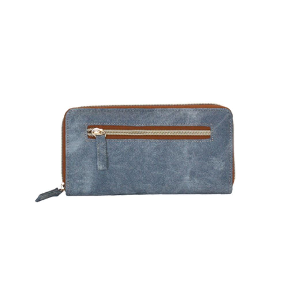 Propeller Heads Denim-Style Synthetic Leather Long Wallet 11-2121-NV