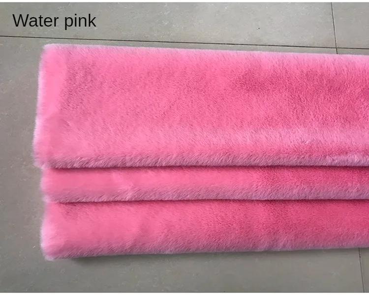 Short Plush Fabric Fur By The Meter for Pillowcases Clothing Sewing High-grade Soft Imitation Rabbit Hair Cloth Plain Thickened