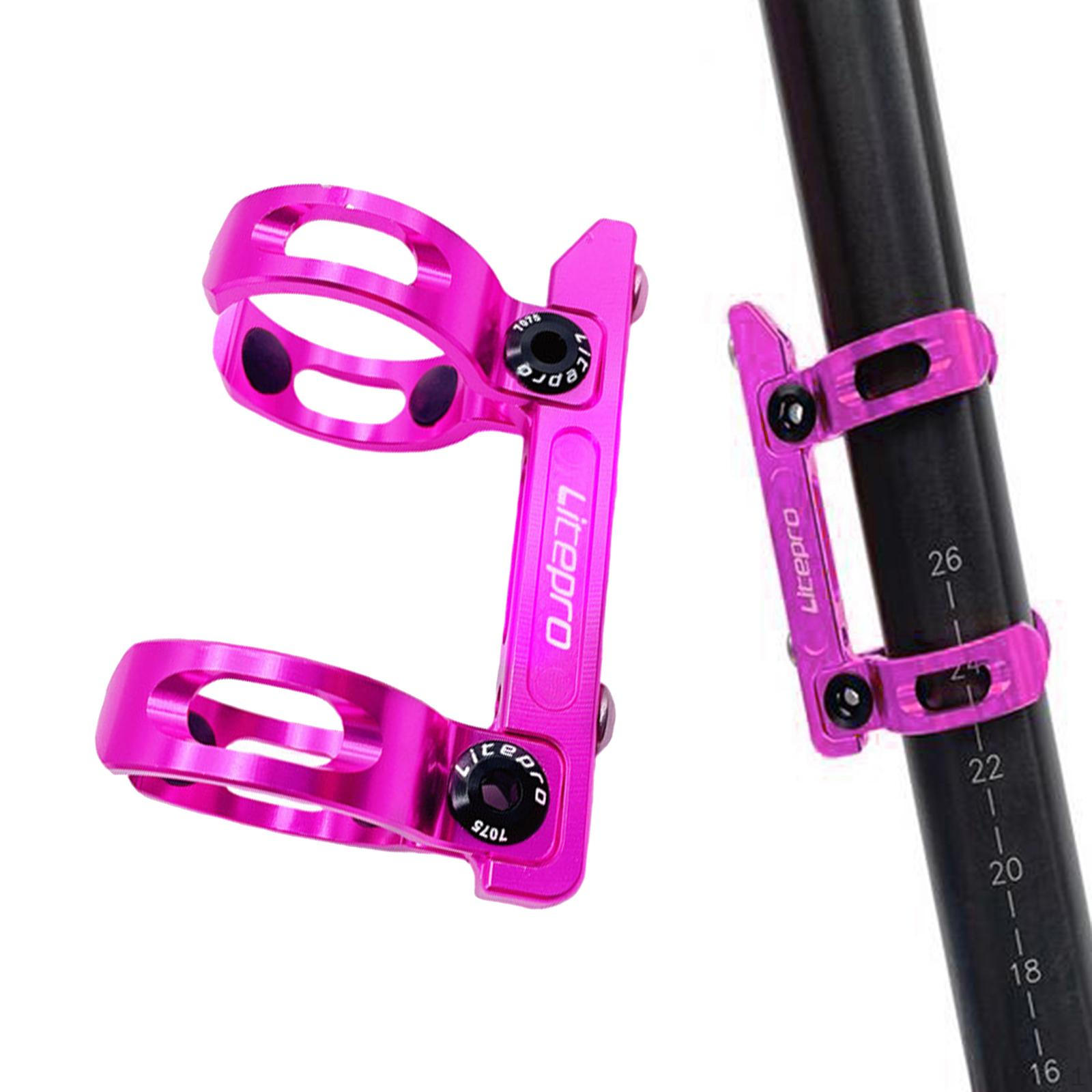 Bottle Cage Adapter, Bracket Adjustable Handlebar Drinking for Folding Bike роза розовый