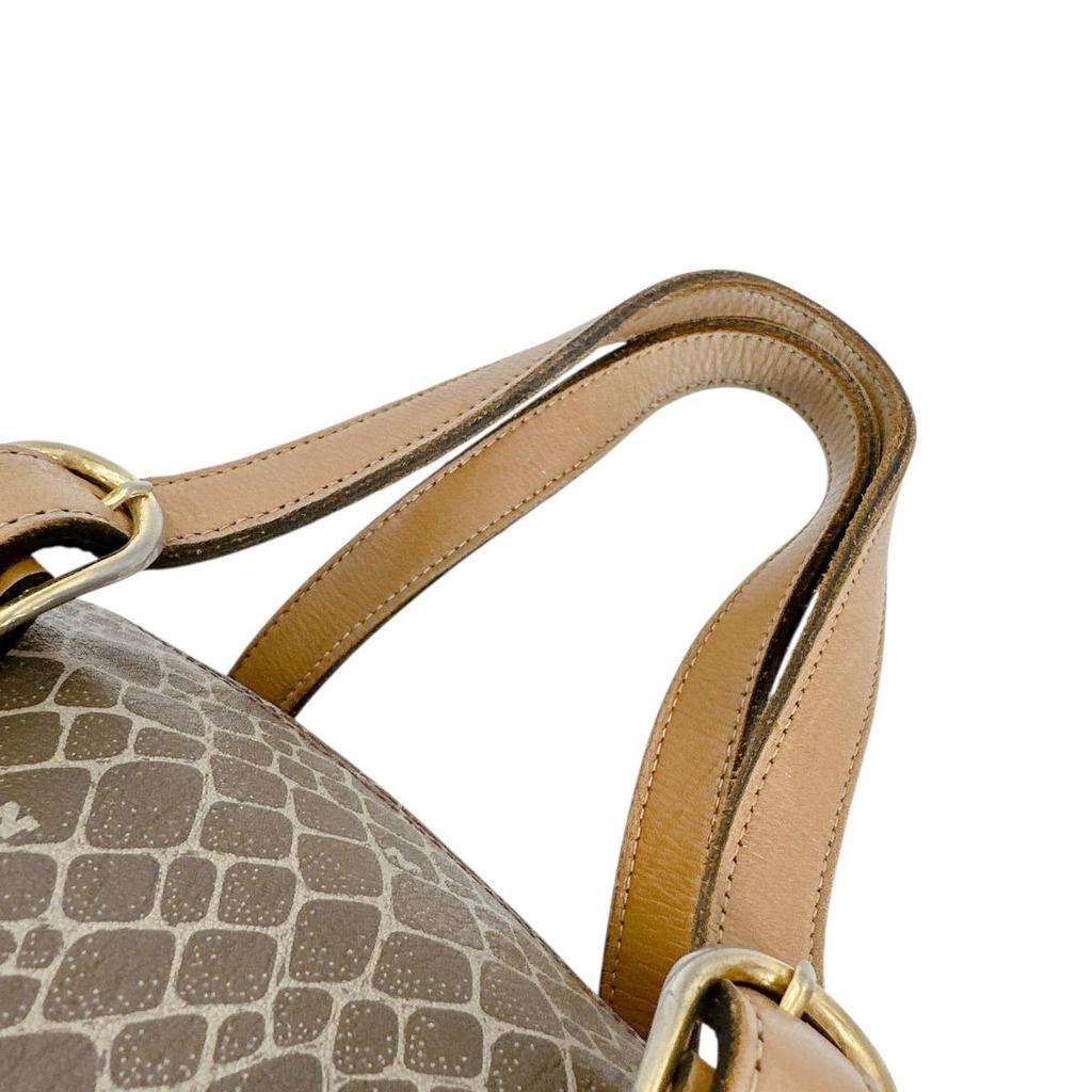 NINA RICCI Animal pattern Handbag PVC Brown Women Used