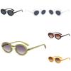 Sunglasses Punk Unique Oval Frame Lens Cool Street Style Outdoor Protection Sun