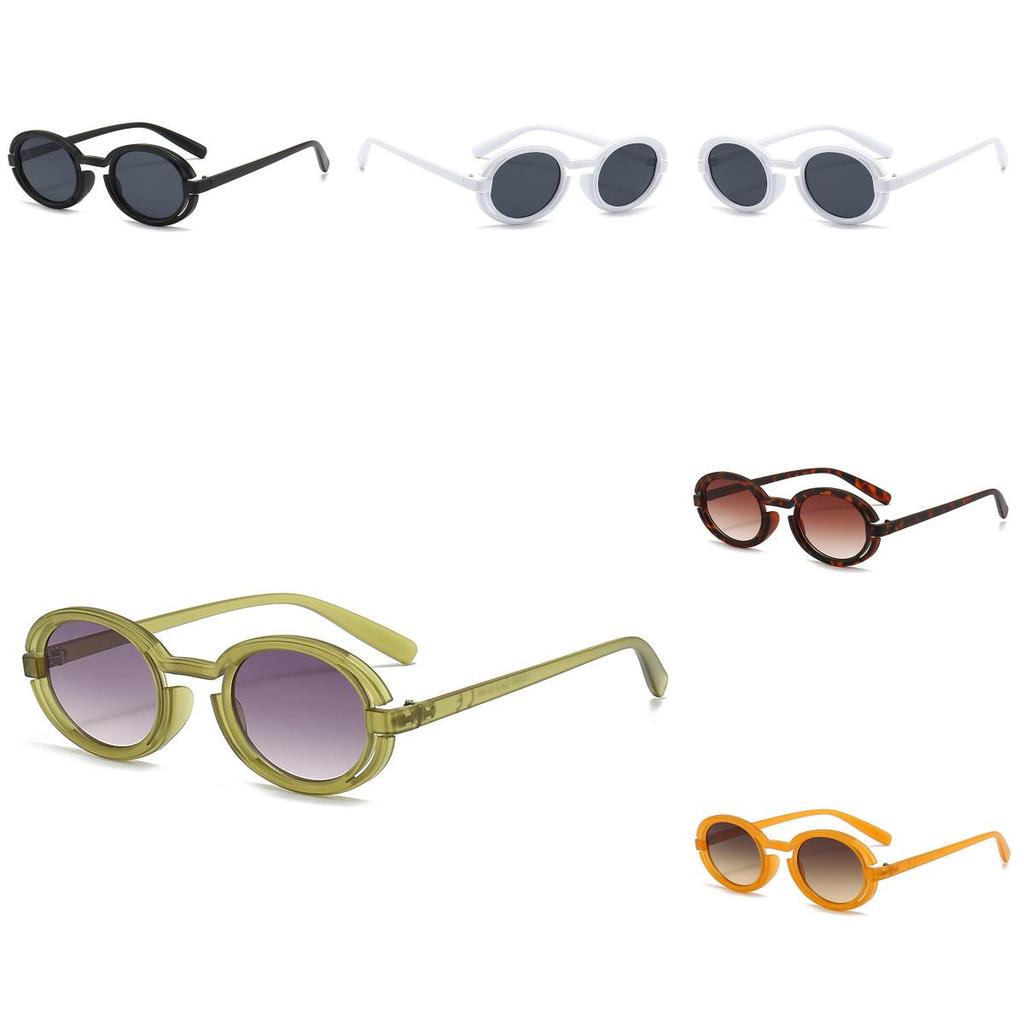 Sunglasses Punk Unique Oval Frame Lens Cool Street Style Outdoor Protection Sun