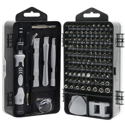 Präzisions-Schraubendreher-Set, Elektronik-Reparatur-Werkzeugsatz, Mikro-Magnetbits für iPhone, Computer, PC, Laptop, Telefon, Mac, Tablet, Heimwerken, 115 in 1
