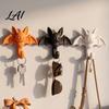 Functional Halloween Party Decor 2Pcs 3D Printed Bat Hanging Hooks Decorative Wall Hangers for Keys Easy Installation Hooks Towels Bags Adhesive