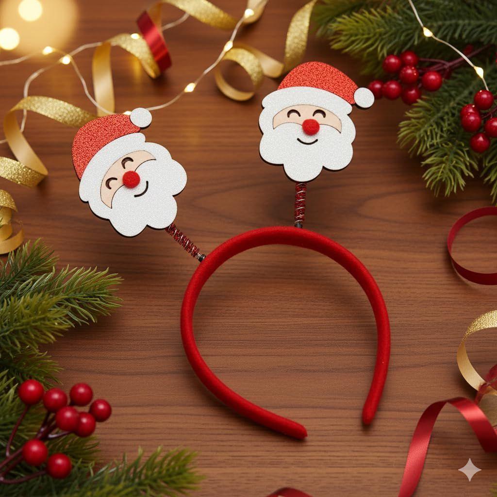 Christmas Headband Santa Claus Design Hair Band | Hairband for Party Birthday | Xmas Gift for Children Girls | Christmas Decorations Items