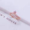 Color Gold French Micro-Inlaid Opal Crown Simple Female Pure Chic Design Rose Gold-Plated Ring