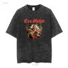 Cro Mags Band Music Black T Shirt Cotton  vintage Washed Slightly homme streetwear fashion Casual Soft Unisex Versatile