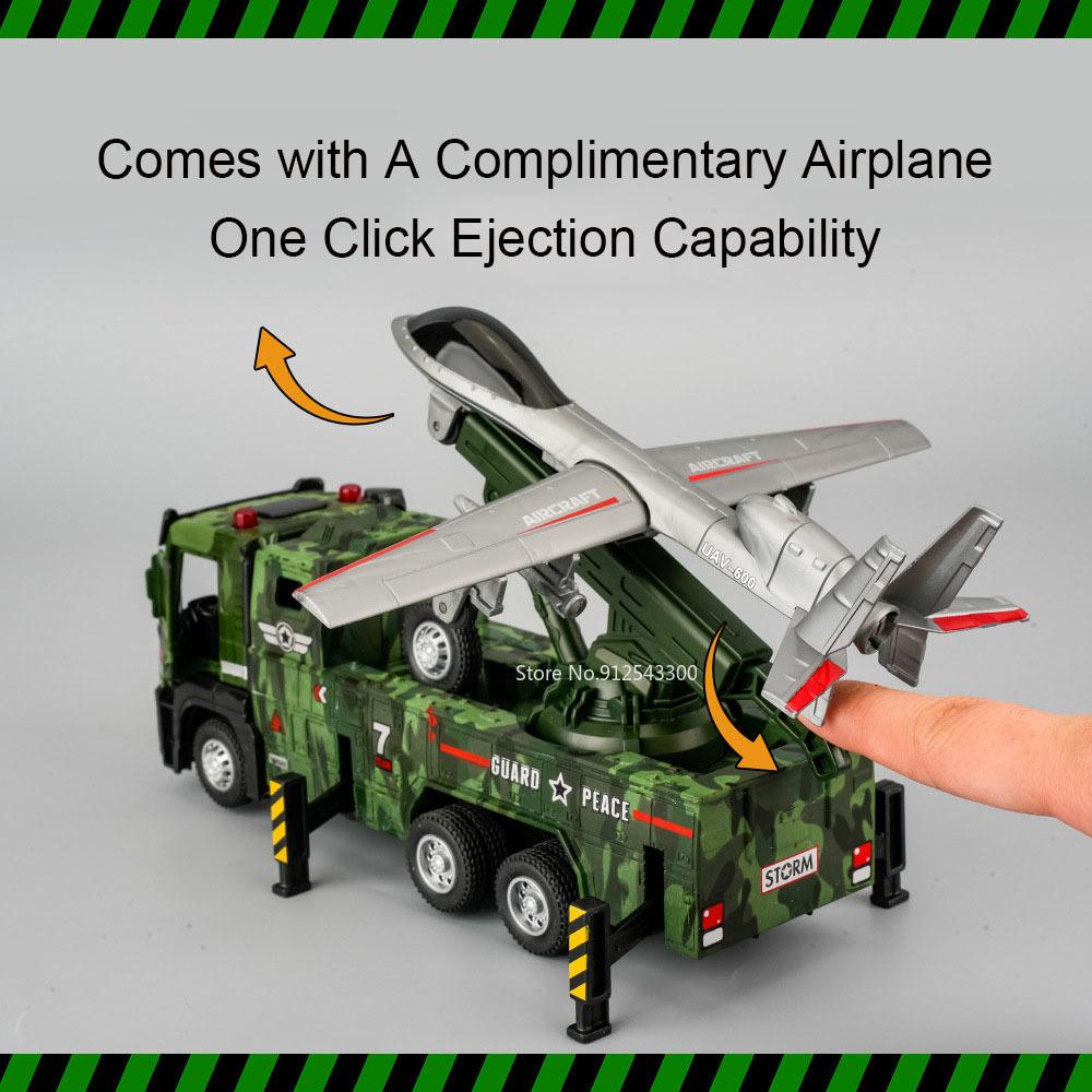 1:32 Drone Launch Vehicle PHL-16 Remote Rocket Artillery Model Toy Car Alloy Military Vehicle Models Toys Collection for Kids