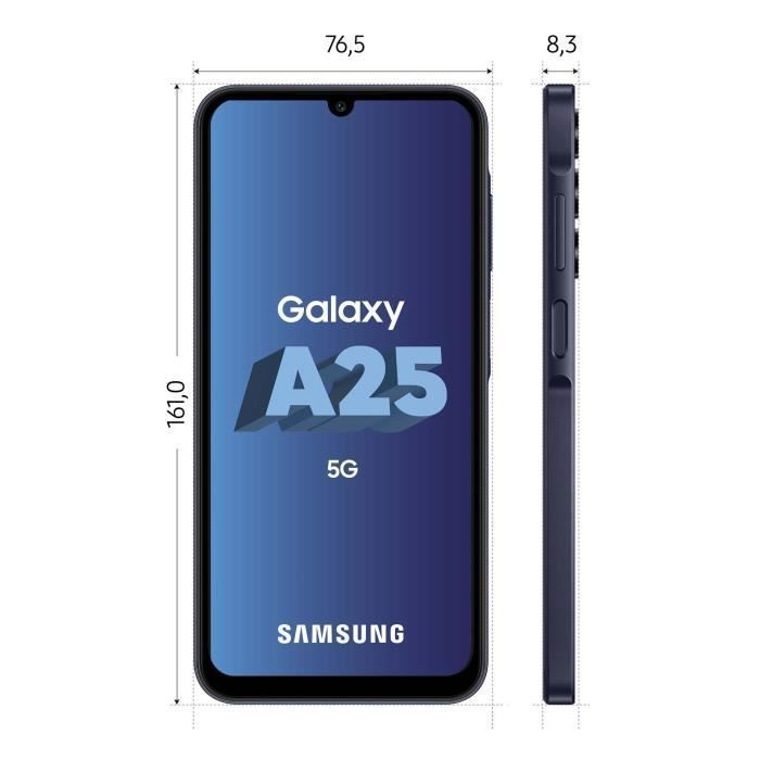 Refurbished - Samsung Galaxy A25 Smartphone 128 GB 5G Midnight Blue Single SIM - US Version (United States)