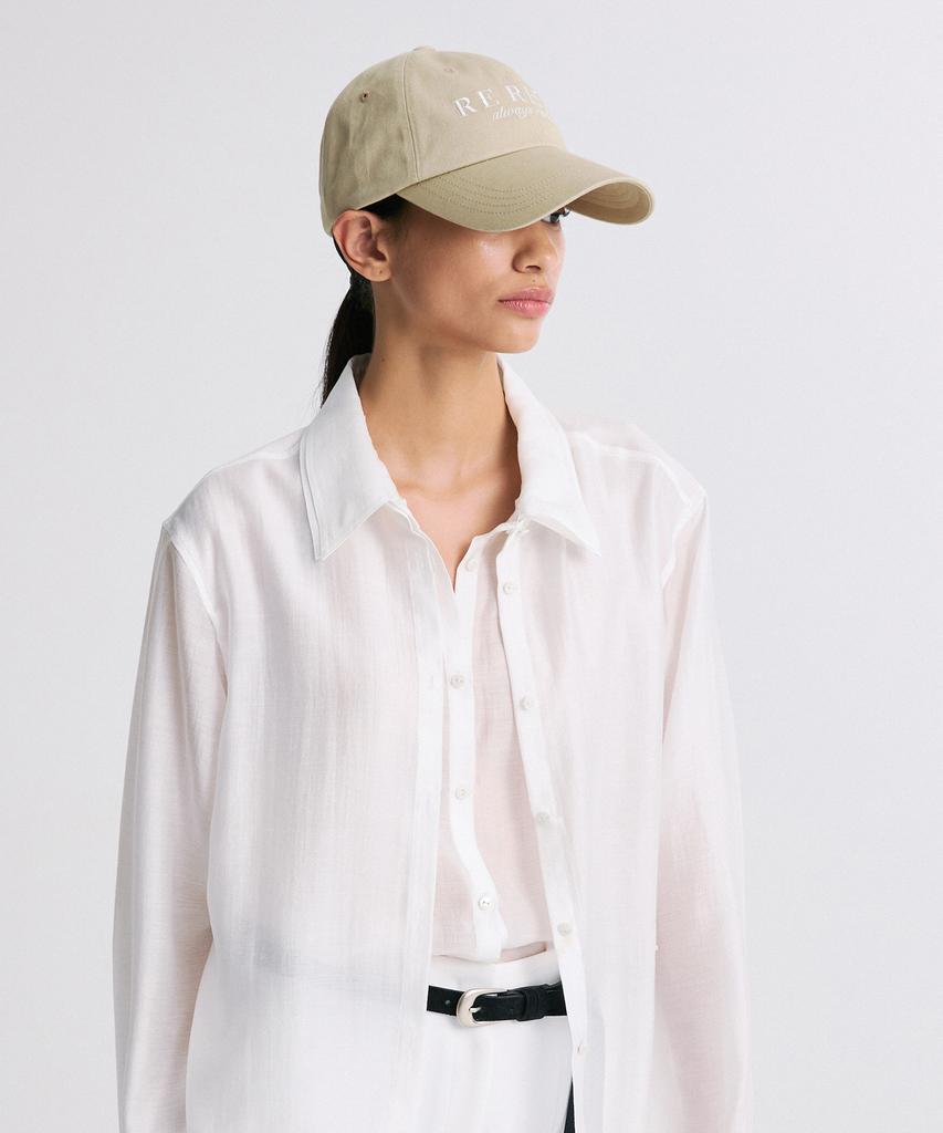 RE RHEE Embroidered Logo Cap Sand