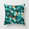 Simple Abstract Geometric Art Peach Leather Velvet Pillow, Fashionable and Comfortable Home Sofa Waist Cushion Pillow Cover