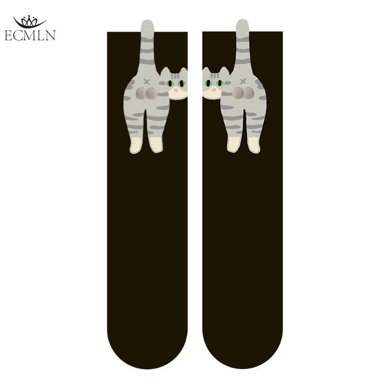 Cartoon Cute Cat Socks with 3d Cat Egg Balls Soft Breathable Mid Tube Socks for Cat Lovers Novelty Gifts