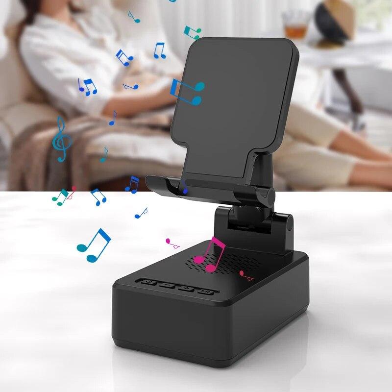 Mobile Phone Holder Stand Wireless Charger Bluetooth Speaker 15W Fast Charging Station Tablet Desktop Live Lazy Bracket Mount