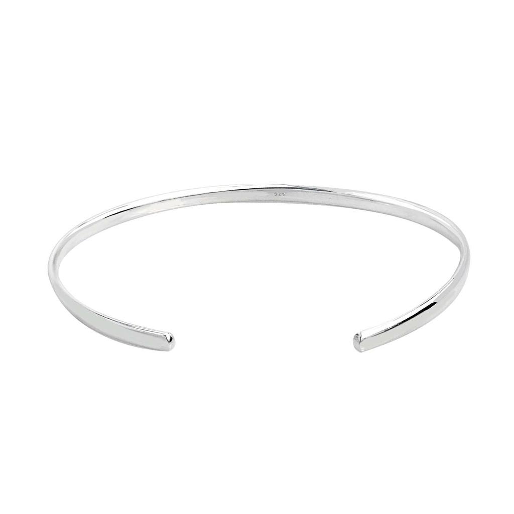 [Sears] Bangle Bracelet for Men and Women, Sterling Silver 925, Silver sb01-0001