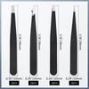 WMYCONGCONG Set 2 Sets Stainless Steel Professional Precision Tweezers Kit with and Tips for Removing Facial and Ingrown Hairs 8-Piece / Flat,