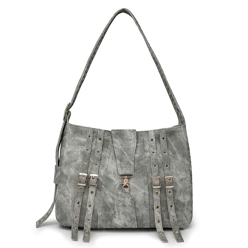 

Винтажная сумка большой вместимости женская сумка через плечо сумка для поездок на работу серый