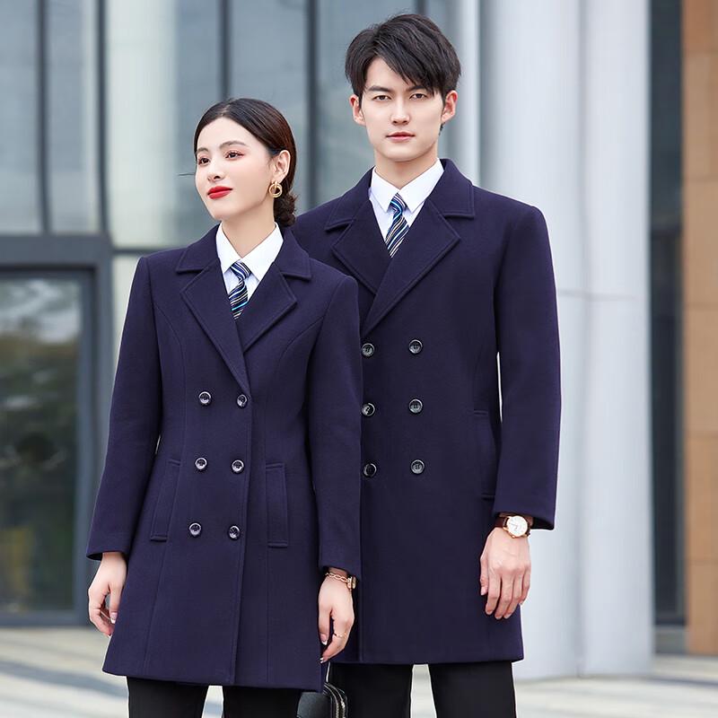 British Style Double-Breasted Wool Blend Professional Coat