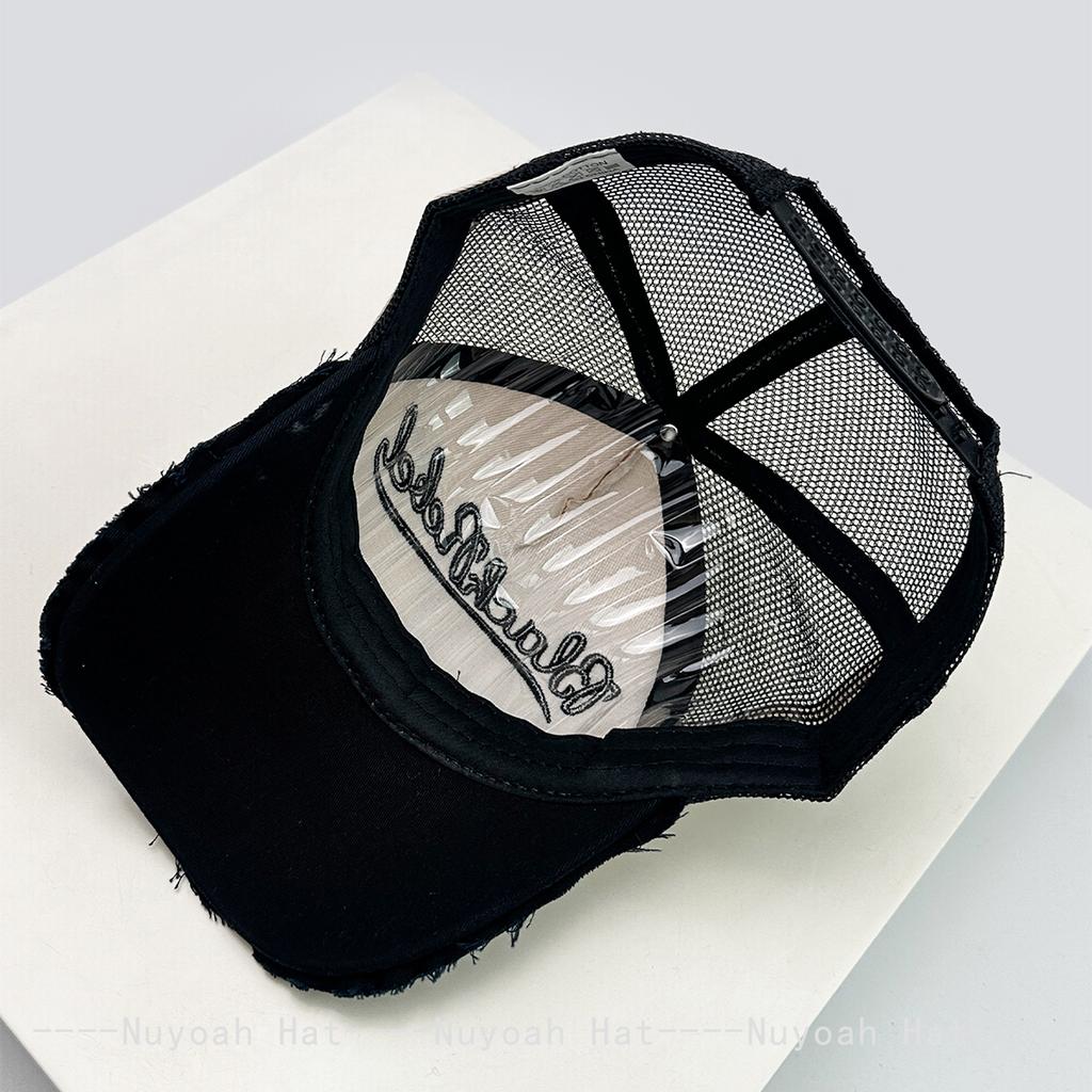 Baseball Stitching Stitched Embroidered Alphabet Mesh Women Men For Neutral Gender Fresh Caps Peaked Hats Sunshade American Style Breathable
