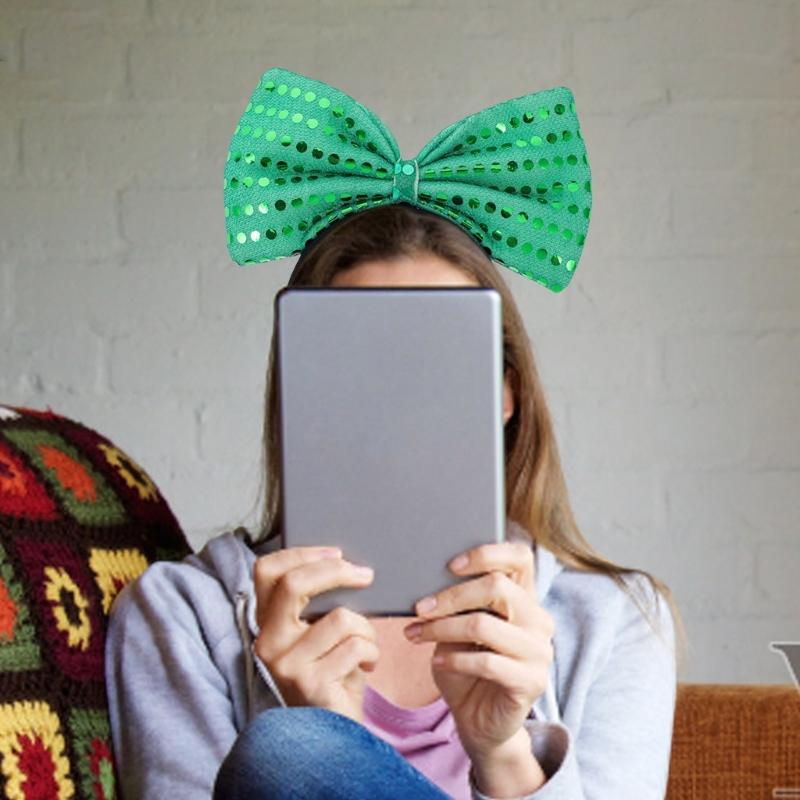 Irish Costume Set Beads Necklaces Skirt Long Gloves Headbands Saint Patrick's Day Costume Accessories for Parades