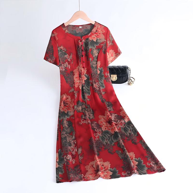 YUZHAOLIN Women s Summer Short-Sleeve Midi Dress