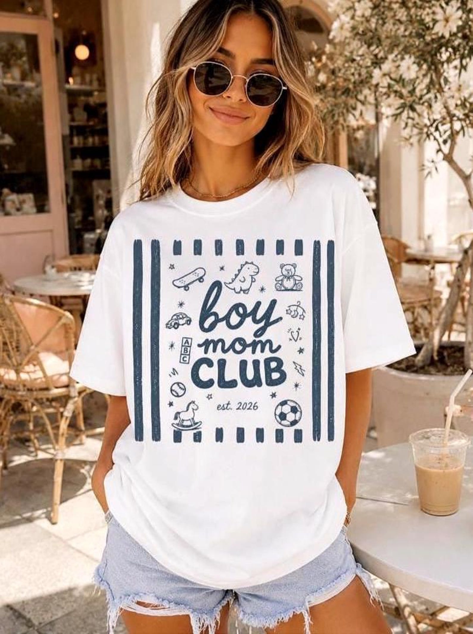 Custom Boy Mom Club Shirt, Mom of Boys Tee, Trendy Mom Tee, Boy Mama Shirt, New Mom Gift Tee, Trendy Motherhood Shirt, Cute Mama Shirt S