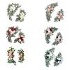 2x Silk Flowers Ornament for Decorating Artificial Flower Swag Wedding Arch Wreath Floral Swag for Party Wedding Car Wall Door