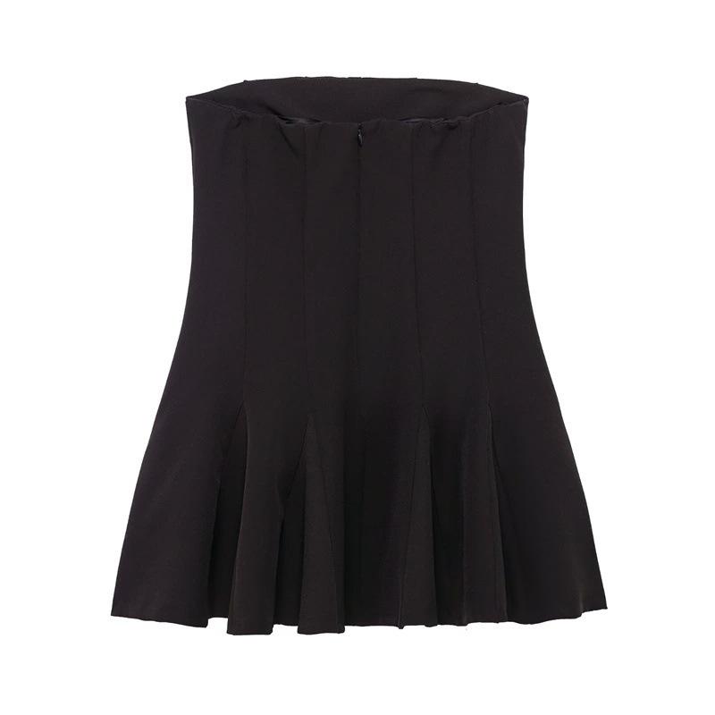 TAOP&ZA Dámské elegantní šaty bez ramínek s vlnitým krátkým lemem 2160777 - Jarní/letní kolekce