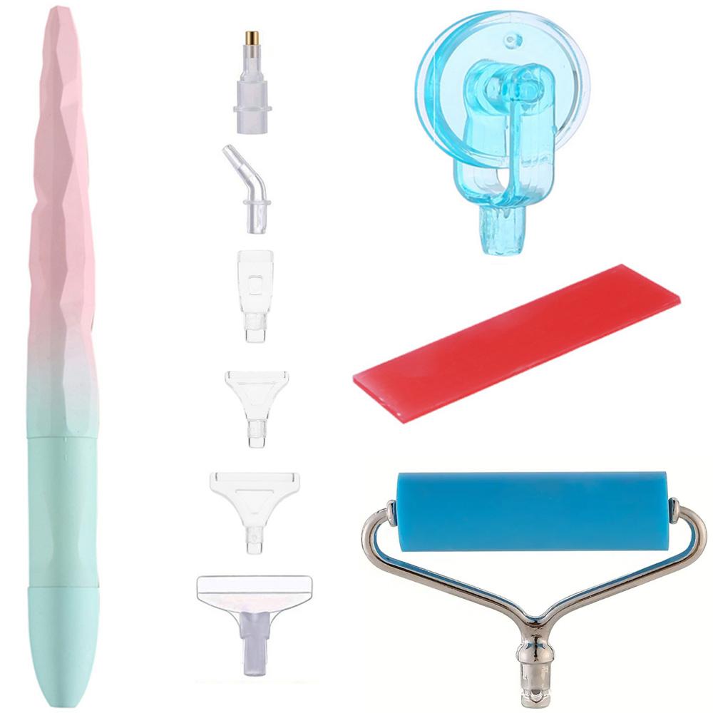 5D Matte Diamond Painting Pen Tool Point Drill Pens Roller Glue Clay Kits DIY Wheel Easy 5D Diamond Painting Cross Stitch Set
