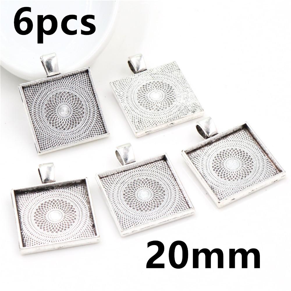 3-10pcs 18x25mm 19x38mm 25x50mm Inner Size Rectangle Pendant Cabochons Blank Base Setting Tray DIY Jewelry Making Accessories