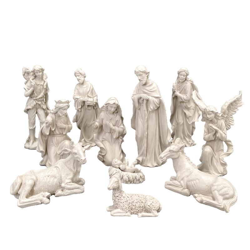 Simulated Human Figure Sculpture Christ Catholicism Shepherd Angel Resin Handicrafts Jesus Home Decoration Ornaments