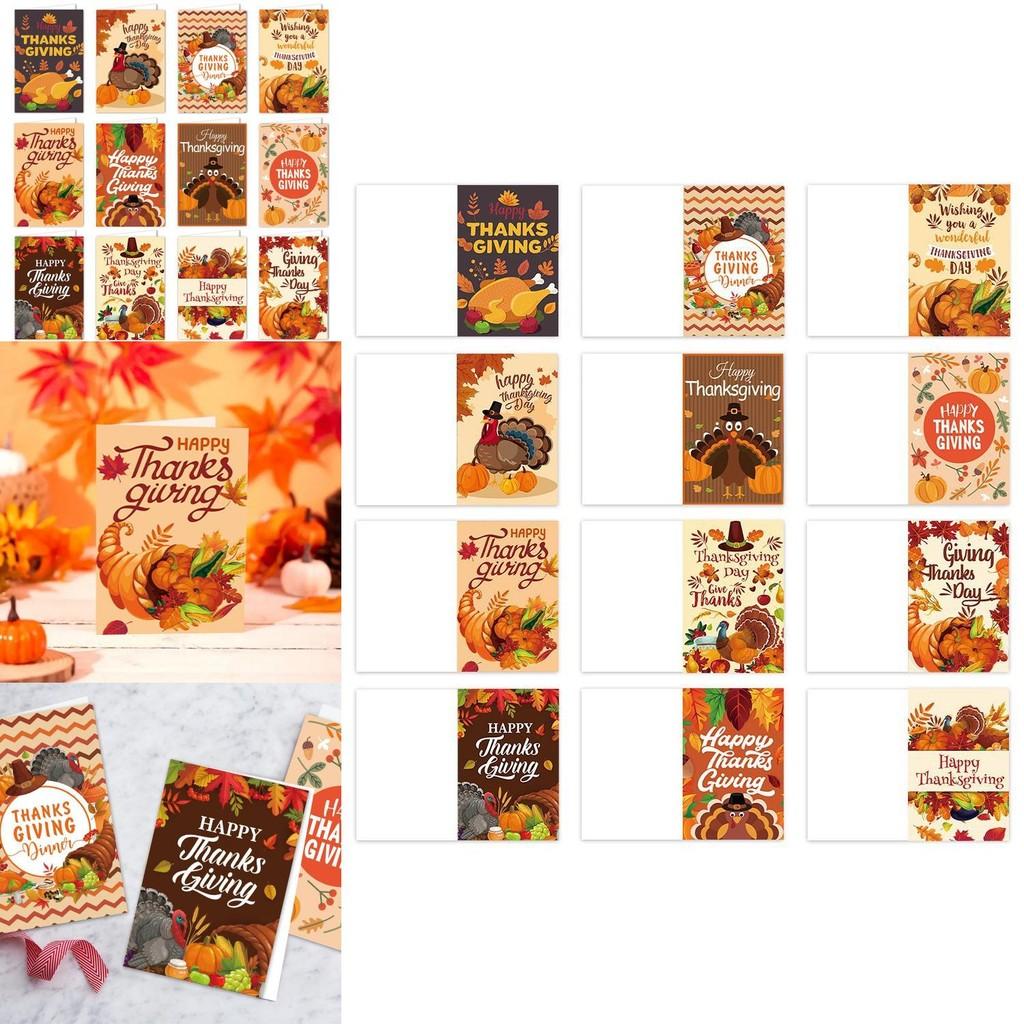 Turkey Thanksgiving Card Set With Handwritten Design For Holiday Party Invitations And Decor