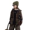 Cárdigan de Punto con Capucha para Niños Camuflaje Manga Larga Suéter Casual