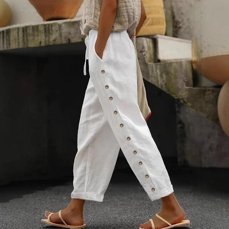 New Autumn Women's Pants with Loose and Tight Waists Versatile and Casual Nine-inch Pants